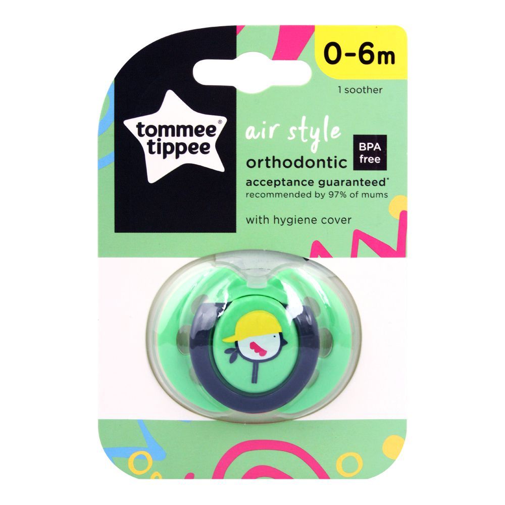 Tommee Tippee Air Style Orthodontic Soother with Hygiene Cover - 1pk